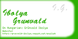 ibolya grunvald business card